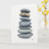 Staplungsstein-"Kraft-" Gruß-Karte Karte (Gelbe Blume)