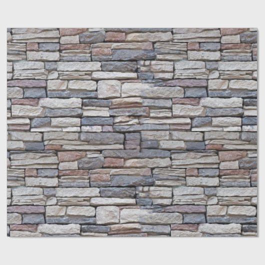 Staplungssteinwand Geschenkpapier (Flach)