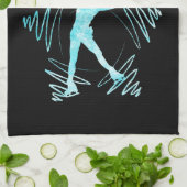 Star Abbildung Skaten Handtuchhalterung schwarz ge Geschirrtuch (Gefaltet)