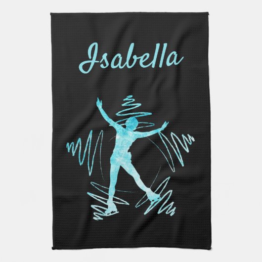 Star Abbildung Skaten Handtuchhalterung schwarz ge Geschirrtuch (Vertikal)