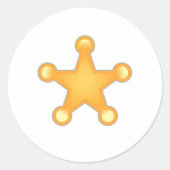Star Abzeichen Runder Aufkleber (Vorderseite)