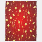Star Adorned Ruby Red Pattern Fleecedecke (Vorderseite)