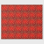 Star Adorned Ruby Red Pattern Geschenkpapier (Flach)