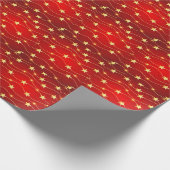 Star Adorned Ruby Red Pattern Geschenkpapier (Ecke)