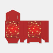 Star Adorned Ruby Red Pattern Geschenkschachtel (Ungefaltet)