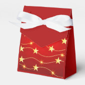 Star Adorned Ruby Red Pattern Geschenkschachtel (Vorderseite)