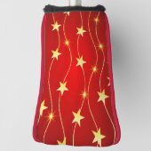 Star Adorned Ruby Red Pattern Golf Headcover (Rotieren 90)
