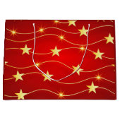 Star Adorned Ruby Red Pattern Große Geschenktüte (Vorderseite)