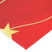 Star Adorned Ruby Red Pattern Großer Tischläufer (Ecke)