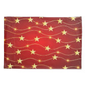 Star Adorned Ruby Red Pattern Kissenbezug (Rückseite)