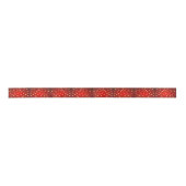 Star Adorned Ruby Red Pattern Satinband (Vorderseite)