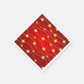 Star Adorned Ruby Red Pattern Serviette (Ecke)