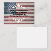 Star America Flag Dankeschön Karte (Vorne/Hinten)