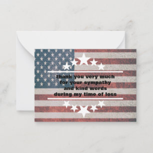 Star America Flag Dankeschön Karte