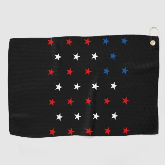 Star American Flag Golfhandtuch (Horizontal)
