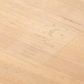Star and Moon Celestial Wedding Invitation Acryleinladungen (Ablage )