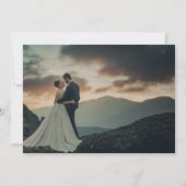 Star and Moon Celestial Wedding Photo Thank You Dankeskarte (Rückseite)