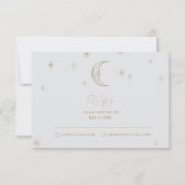 Star and Moon Celestial Wedding RSVP Card (Vorderseite)