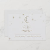 Star and Moon Celestial Wedding RSVP Card (Vorne/Hinten)