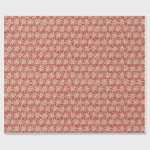 Star Anise Flower Barn Red Wrapping Paper Geschenkpapier (Flach)