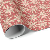 Star Anise Flower Barn Red Wrapping Paper Geschenkpapier (Rolleneckpunkt)