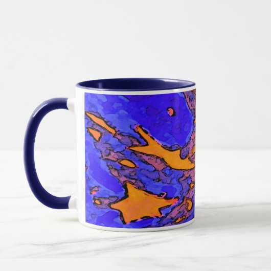 Star Art Tasse mit Navy Blue Handy und Inside (Links)