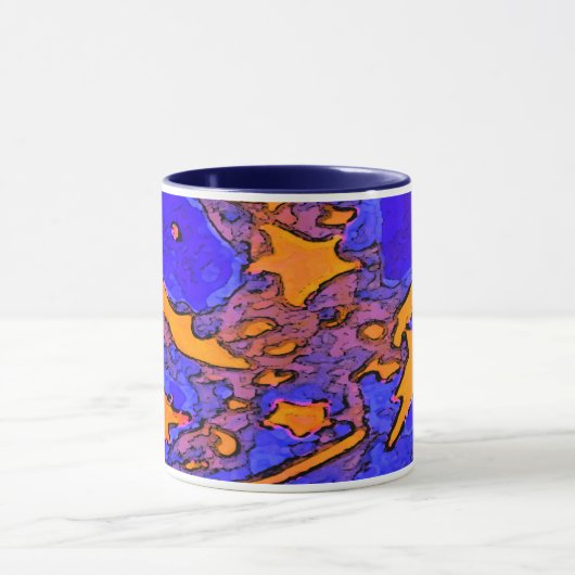 Star Art Tasse mit Navy Blue Handy und Inside (Zentrum)