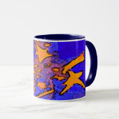Star Art Tasse mit Navy Blue Handy und Inside (VorderseiteRechts)