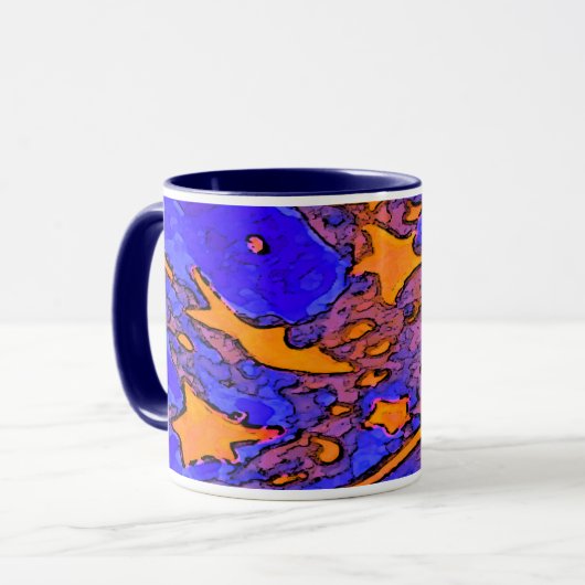 Star Art Tasse mit Navy Blue Handy und Inside (Vorderseite Links)