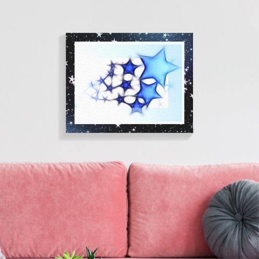 Star Art Wrapped Canvas Leinwanddruck (Insitu (Wohnzimmer))