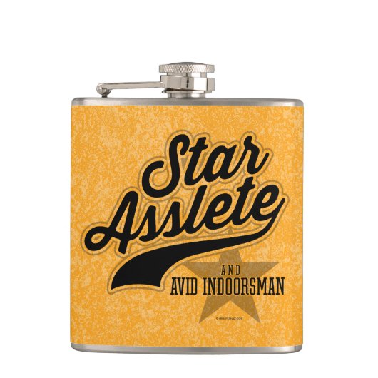 Star Asslete (Avid Indoorsman) Flachmann (Vorderseite)