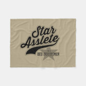 Star Asslete (Avid Indoorsman) Fleece Blanket (Vorderseite (Horizontal))