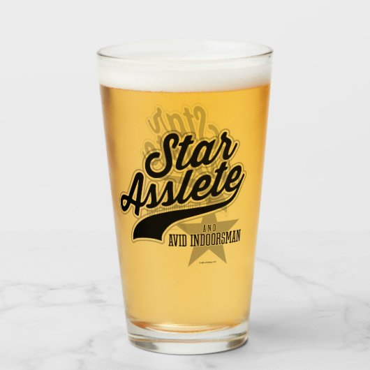 Star Asslete (Avid Indoorsman) Glas (Vorne (Gefüllt))