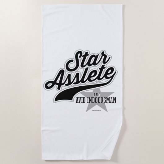 Star Asslete (Avid Indoorsman) Strandtuch (Vorderseite)