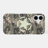 Star auf Camouflage Pattern iPhone 16 Hülle (Rückseite (Horizontal))