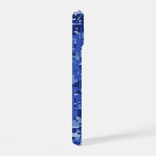 Star auf dem Hintergrund digitaler Camouflage der  iPhone 15 Hülle (Rechte Seite)