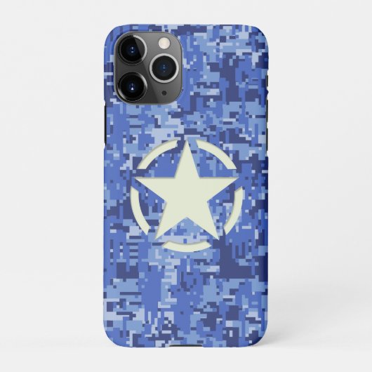 Star auf der Camouflage der Marine iPhone Hülle (Rückseite)