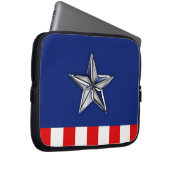 Star auf festliche Patriotische Farben Laptopschutzhülle (Vorne Rechts)