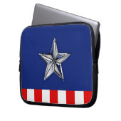 Star auf festliche Patriotische Farben Laptopschutzhülle (Vorderseite Links)