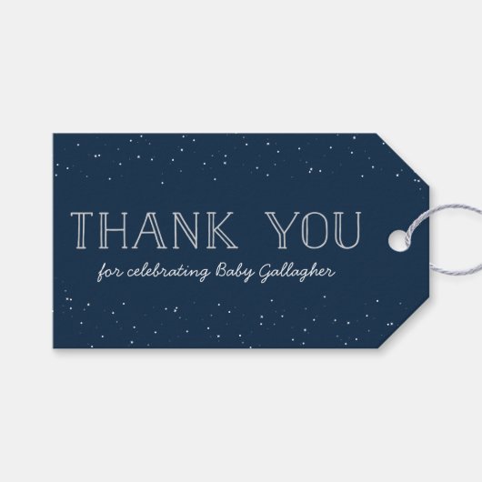 Star Baby Dusche Danke Geschenkanhänger (Vorderseite (Horizontal))