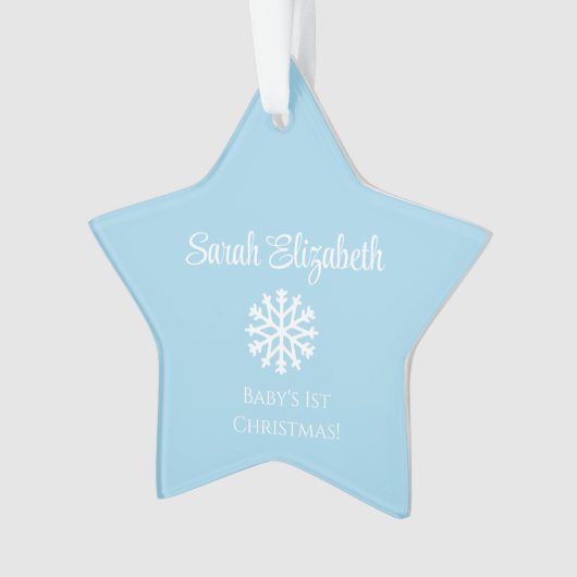 Star Baby's 1. Weihnachtsdekoration | Jede Farbe! Ornament (Vorderseite)