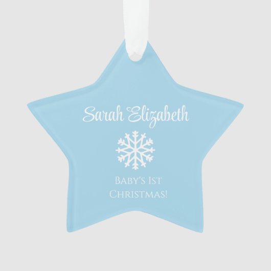 Star Baby's 1. Weihnachtsdekoration | Jede Farbe! Ornament (Vorderseite)