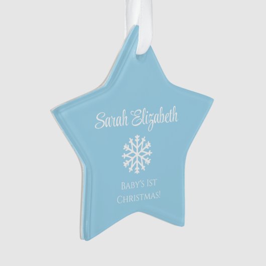 Star Baby's 1. Weihnachtsdekoration | Jede Farbe! Ornament (Vorderseite)