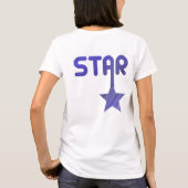 STAR Back Print T - Shirt Trend Abstrakt Lavendel (Rückseite)