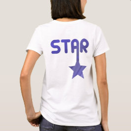 STAR Back Print T - Shirt Trend Abstrakt Lavendel