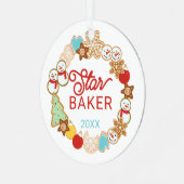 Star Baker Weihnachtskekse Feiertag Ornament Aus Metall (Vorderseite links)