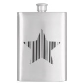 STAR BAR CODE Stellar Barcode Muster Design Flachmann (Vorderseite)