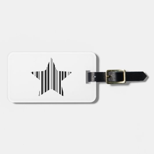 STAR BAR CODE Stellar Barcode Muster Design Gepäckanhänger (Vorderseite horizontal)