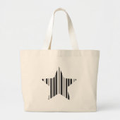 STAR BAR CODE Stellar Barcode Muster Design Jumbo Stoffbeutel (Vorne)