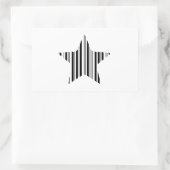 STAR BAR CODE Stellar Barcode Muster Design Rechteckiger Aufkleber (Tasche)